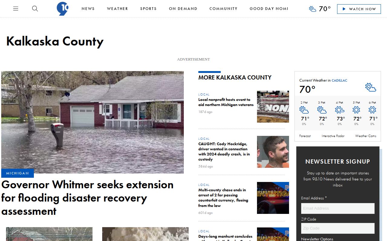 9 and 10 News Kalkaska County topic page